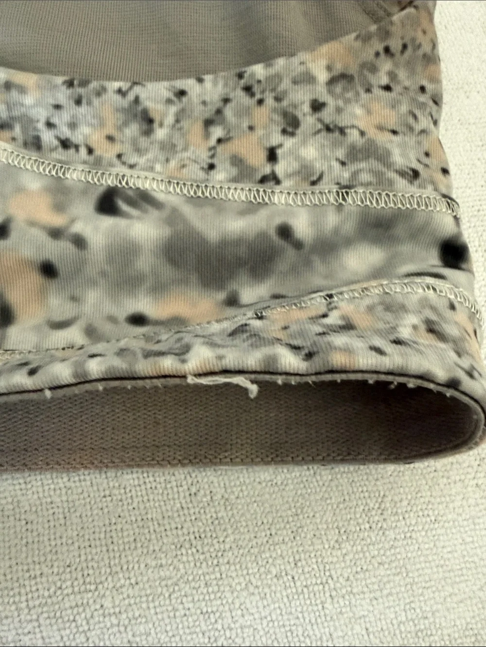 Lululemon Racerback Sports Bra - Light Gray & Beige